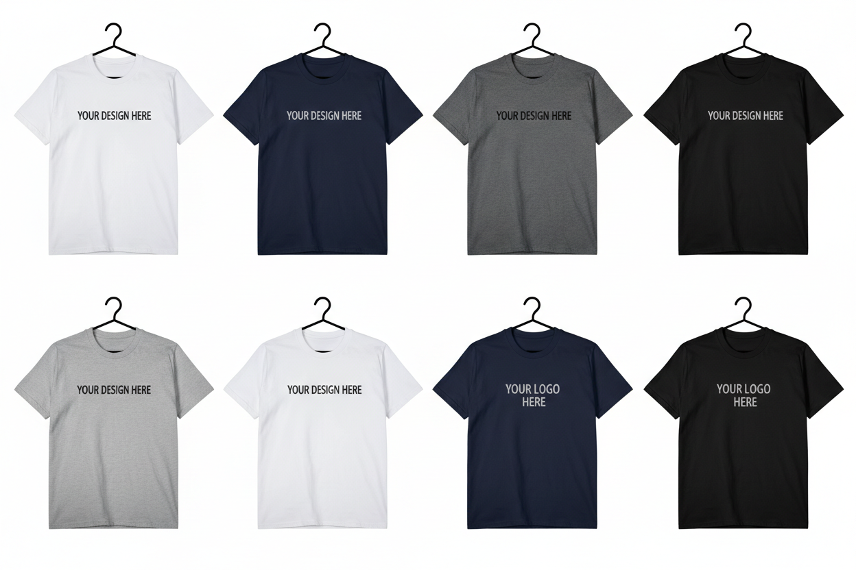 Bulk T-Shirt Order Mockup