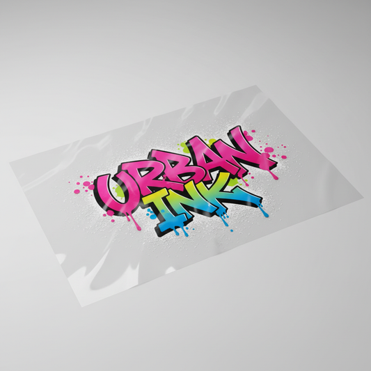 DTF Transfer Sheet with Graffiti Design