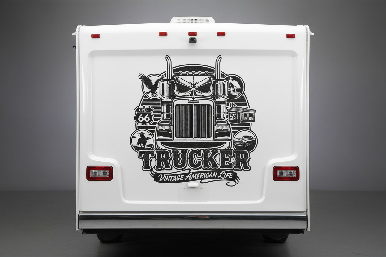 RV Trailer UVDTF Decal
